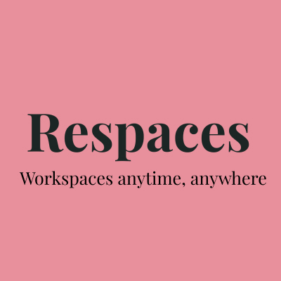 Respaces omslag – med deras slogan; Workspaces anytime, anywhere
