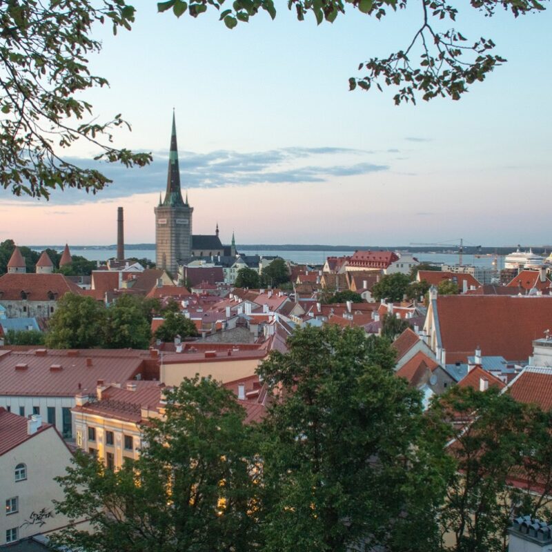 Utsikt över staden Tallinn i Estland